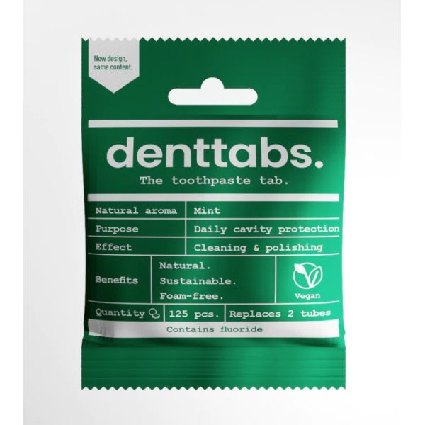 Denttabs teeth cleaning- tabletses zobu tīrīšanai ar fluorīdu