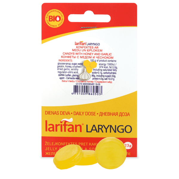 Larifan Laryngo with honey and garlic